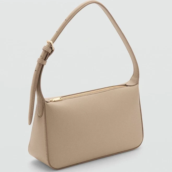 MANGO Women's Faux-Leather Shoulder Bag