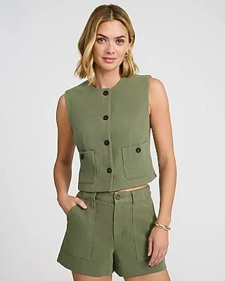 Express Women's High Waisted Cotton Utility Shorts