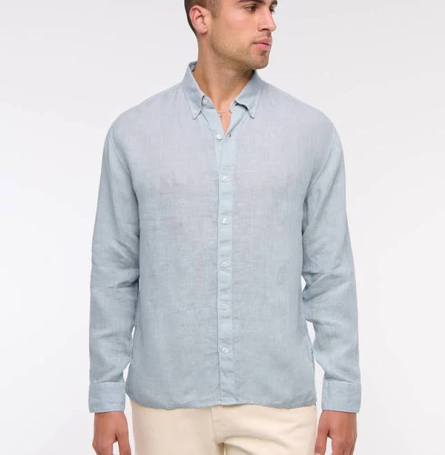 100% Linen Button-Up Shirt