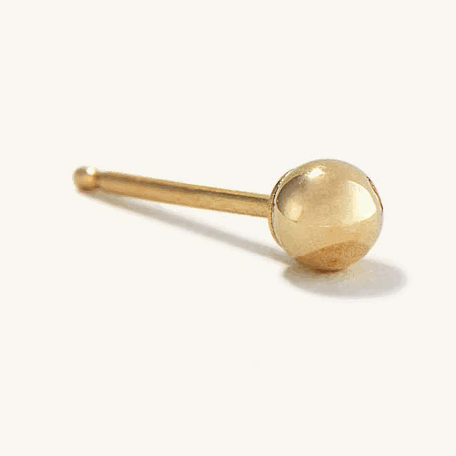 Mejuri 14K Yellow Gold Single Sphere Stud Earring