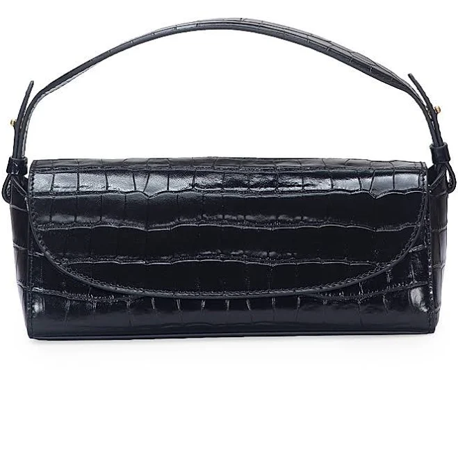 Vince Sabrina Mini Croc-Embossed Leather Top-Handle Bag