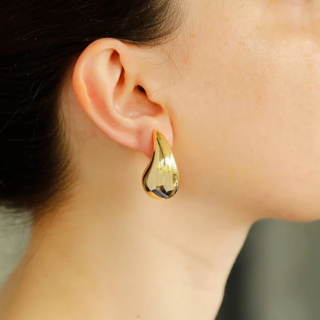 14K Gold Plated Teardrop Earrings