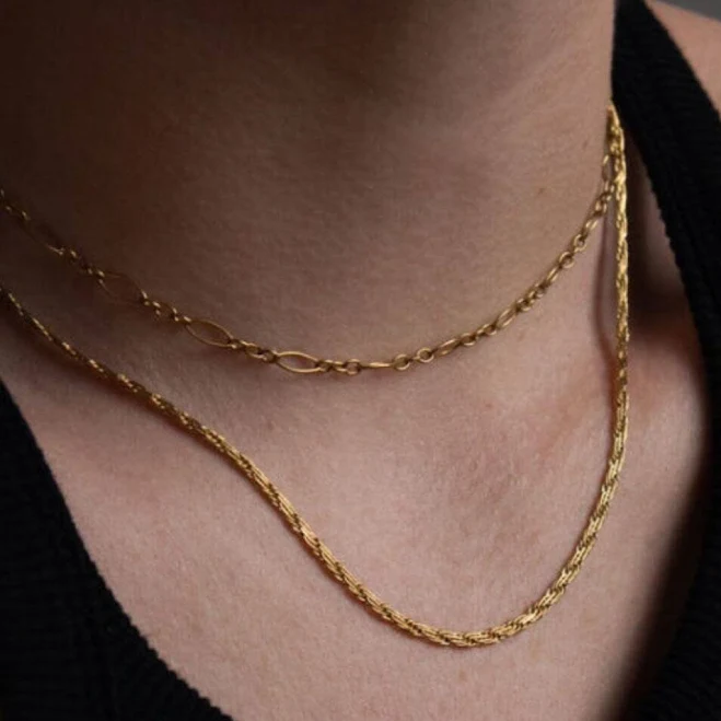A Weathered Penny Women's Delicate Layered Chain Necklace