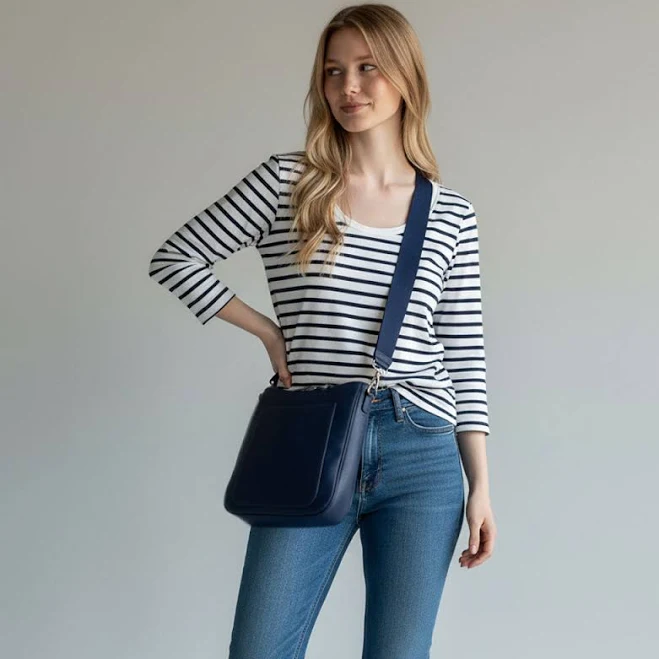 Maxine Vegan Pebble Leather Messenger