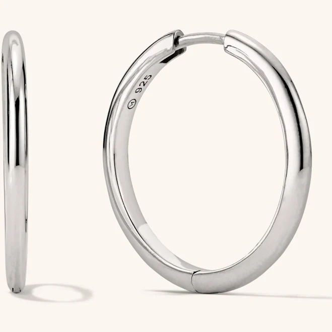 18k Gold Vermeil Large Tube Hoop Earrings - Jewelry | Mejuri