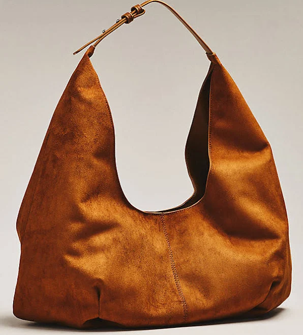 Anthropologie Faux-Suede Slouchy Tote