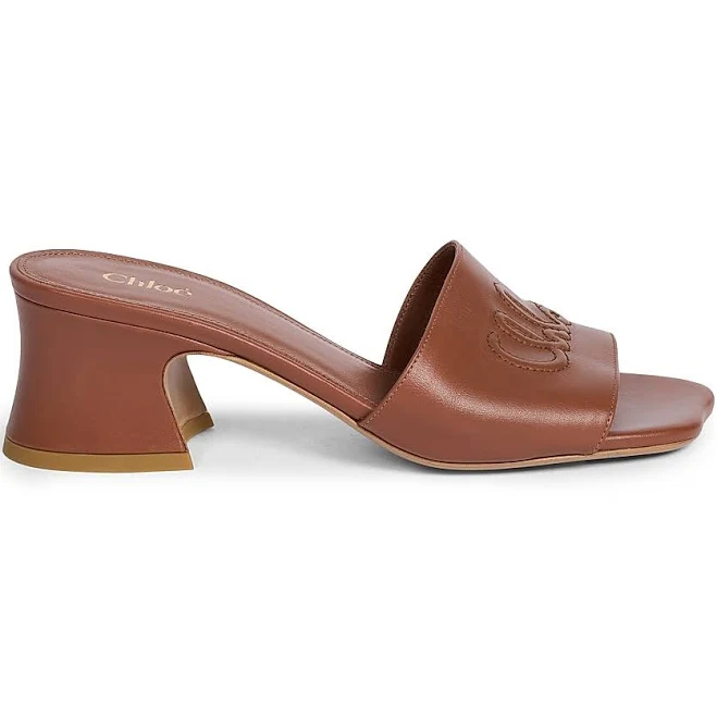 Chloé Women's Soleil Leather 55mm heeled Mules