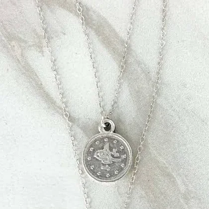 Sterling Silver Spare Change Silver Coin Necklace Set