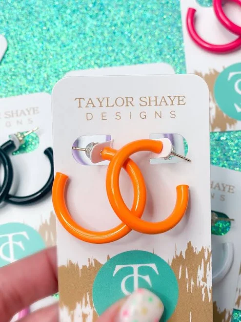 Taylor Shaye Designs Enamel Hoops
