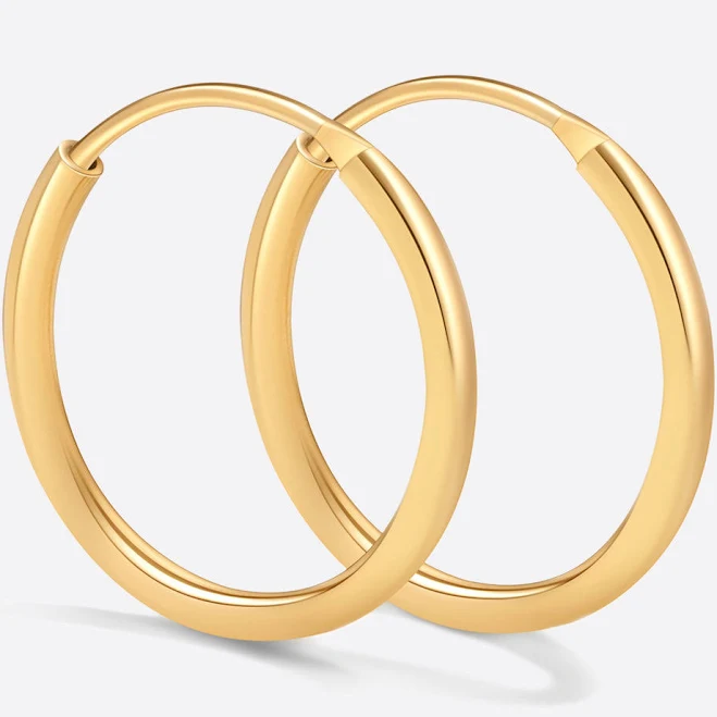 Endless Hoop Earrings Silver Inspirational Jewelry by Mint & Lily