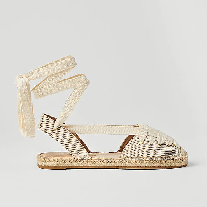 Ann Taylor Women's Weekend Collection Lace-Up Espadrille Flats