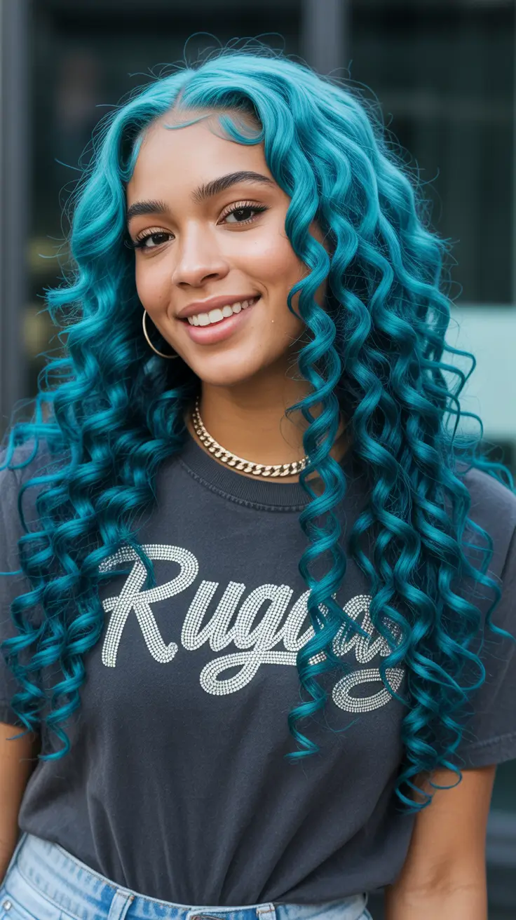 stylish spring hairstyle for black women 2026 Ocean-Toned Defined Length Curls