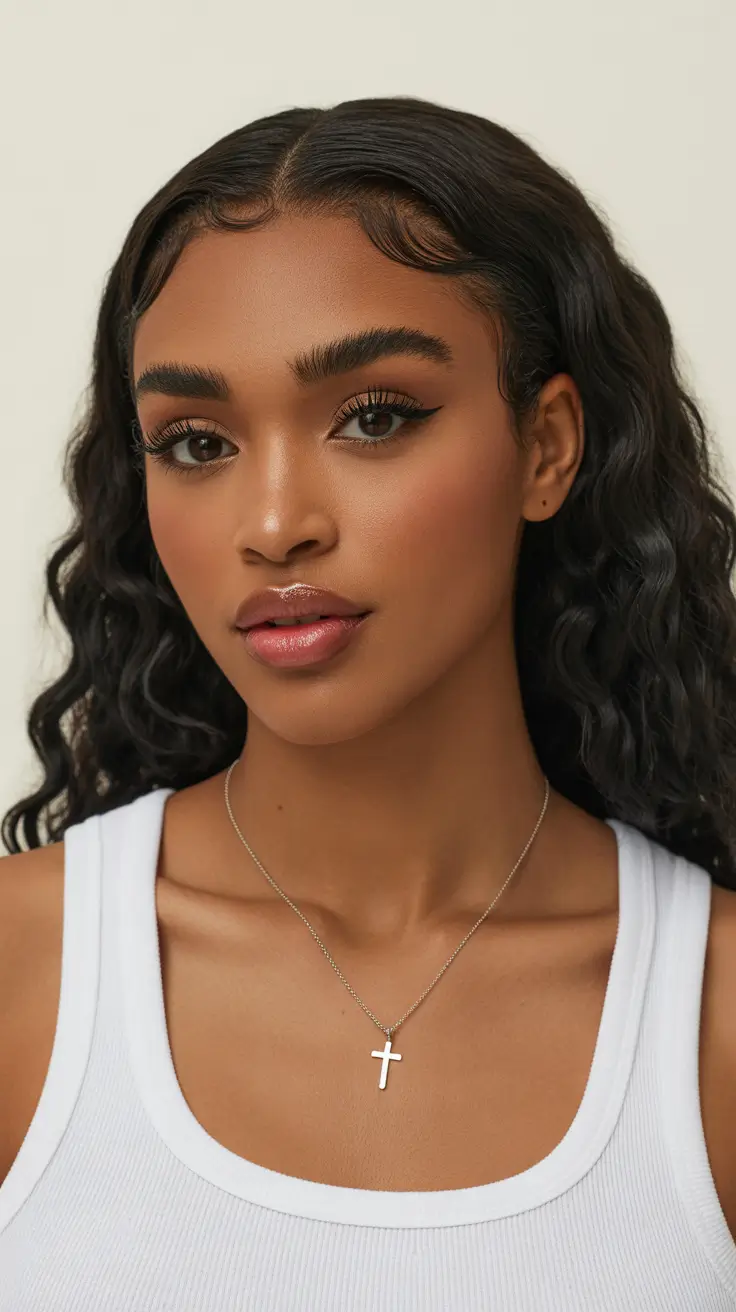 stylish spring hairstyle for black women 2026 Soft Defined Natural Waves with Baby Hair Detail