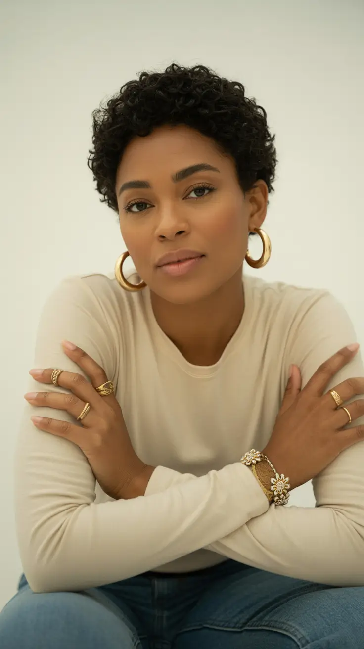 stylish spring hairstyle for black women 2026 Short Defined Coil Crop