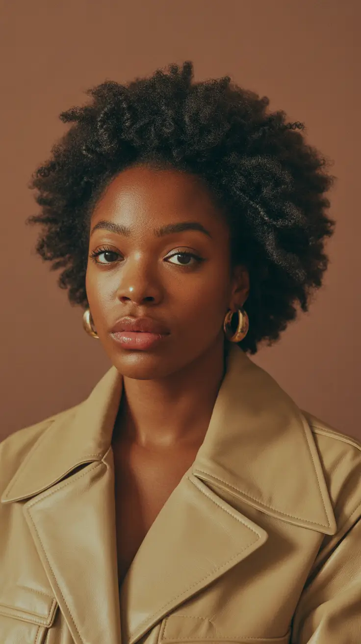 stylish spring hairstyle for black women 2026 Full Natural Afro Volume Halo