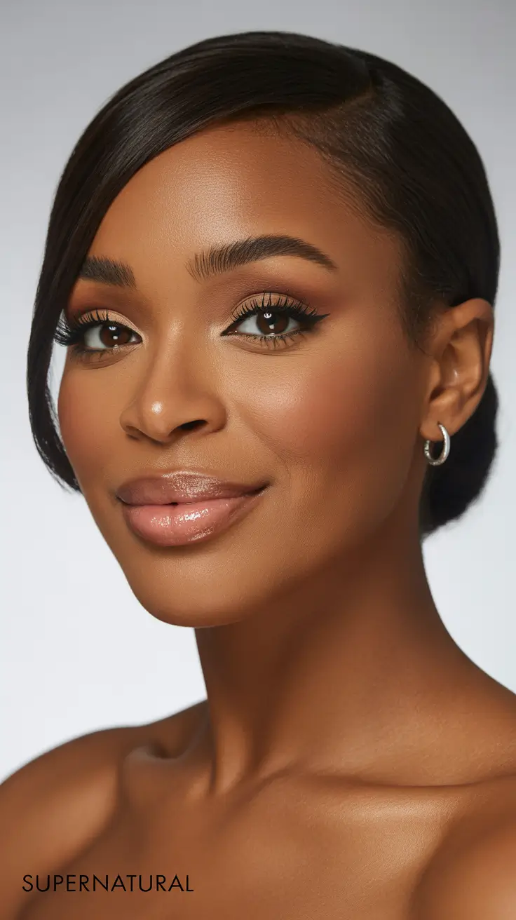 stylish spring hairstyle for black women 2026 Classic Sculpted Low Plaquage Updo