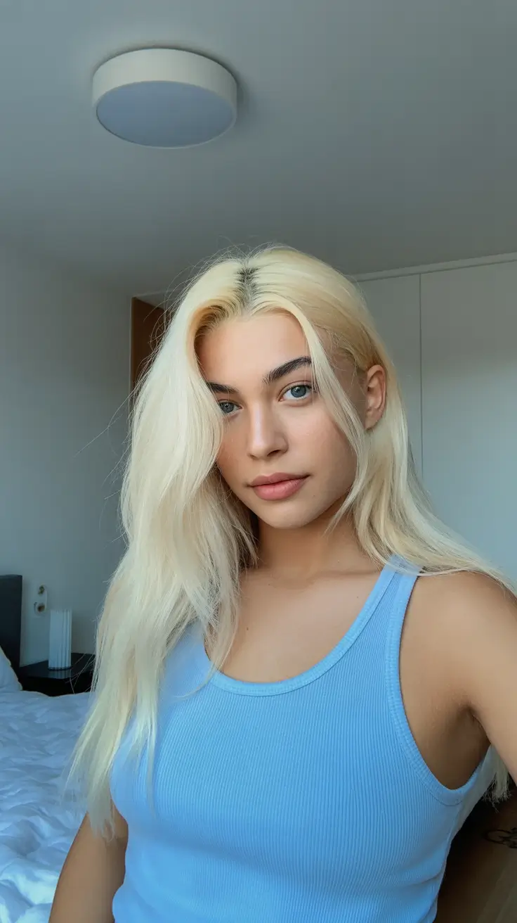 summer hair color for blondes 2026 trendy Soft Platinum Waves With Effortless Morning Texture