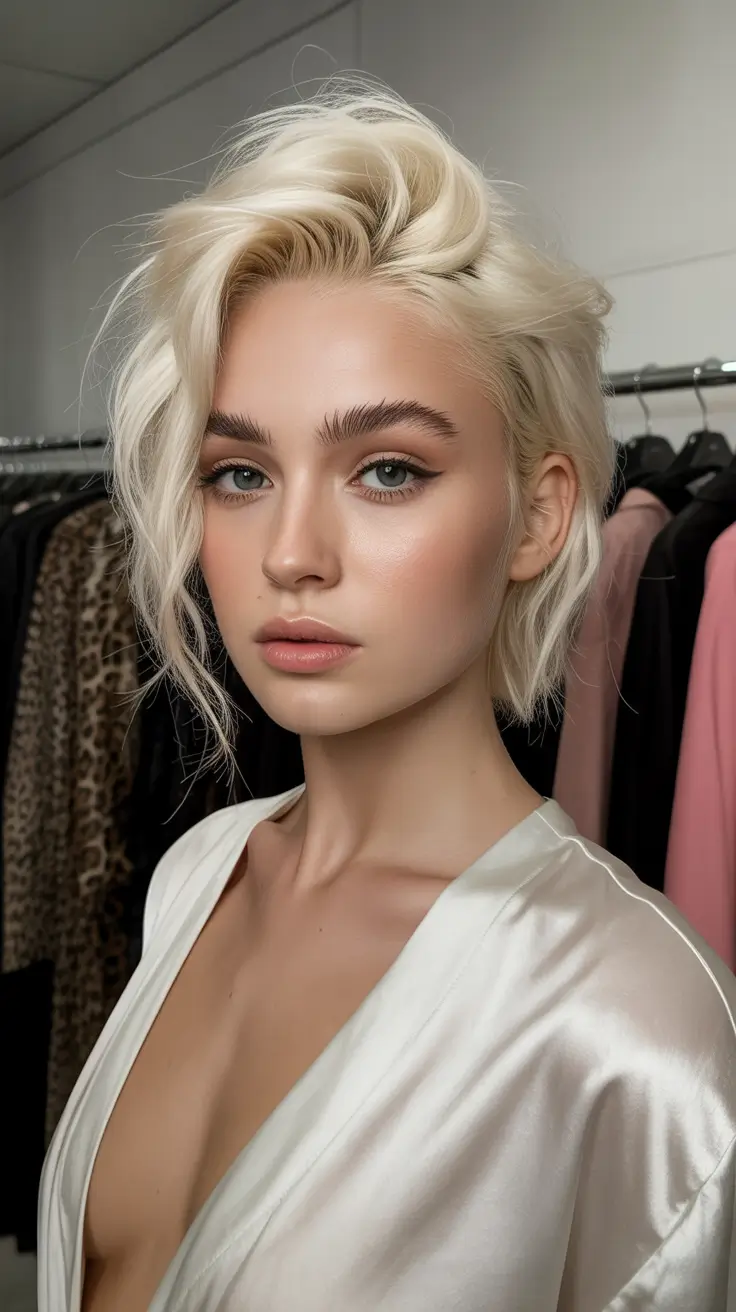 summer hair color for blondes 2026 trendy Airy Tousled Pixie With Playful Blonde Texture