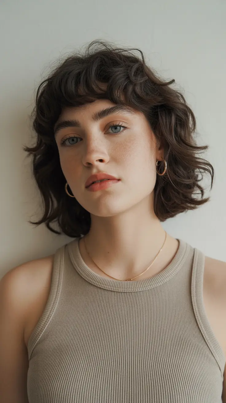 summer hair color ideas 2026 trendy Textured Chocolate Waves For Natural Brunette Volume