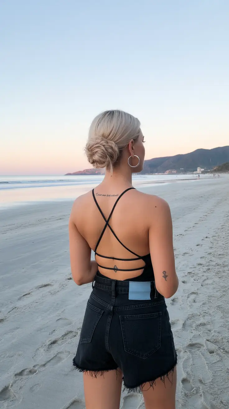 summer hairstyles for swimming Minimal Low Knot That Feels Effortless but Put-Together