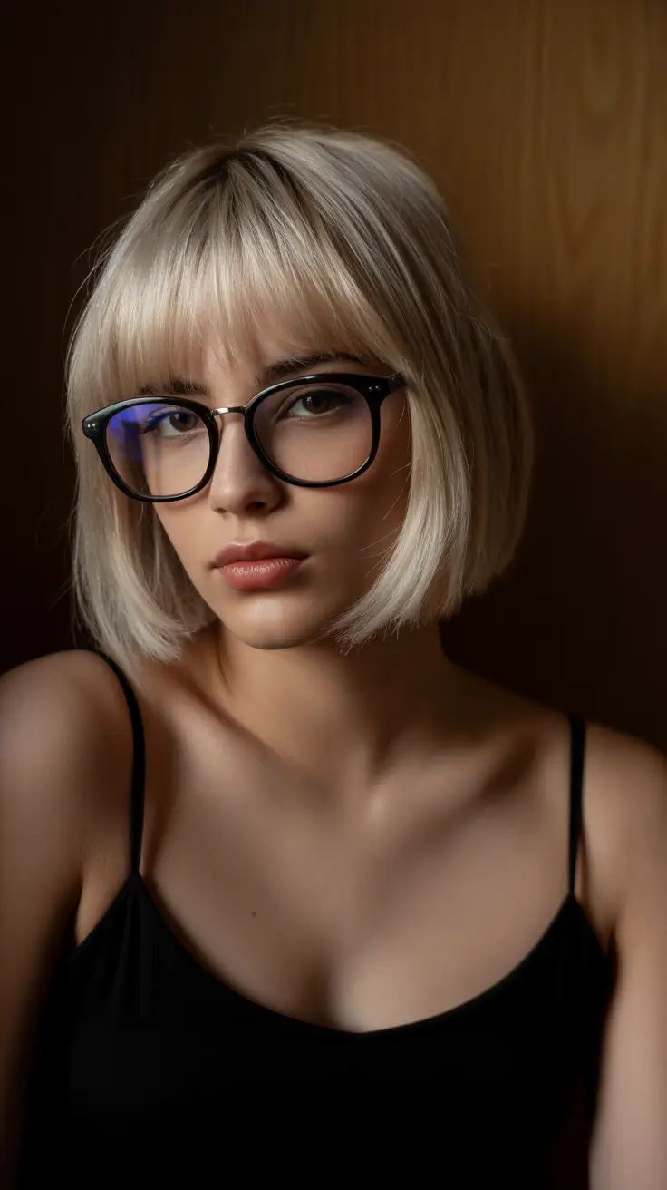 summer haircut ideas short Short Blonde Bob With Full Fringe