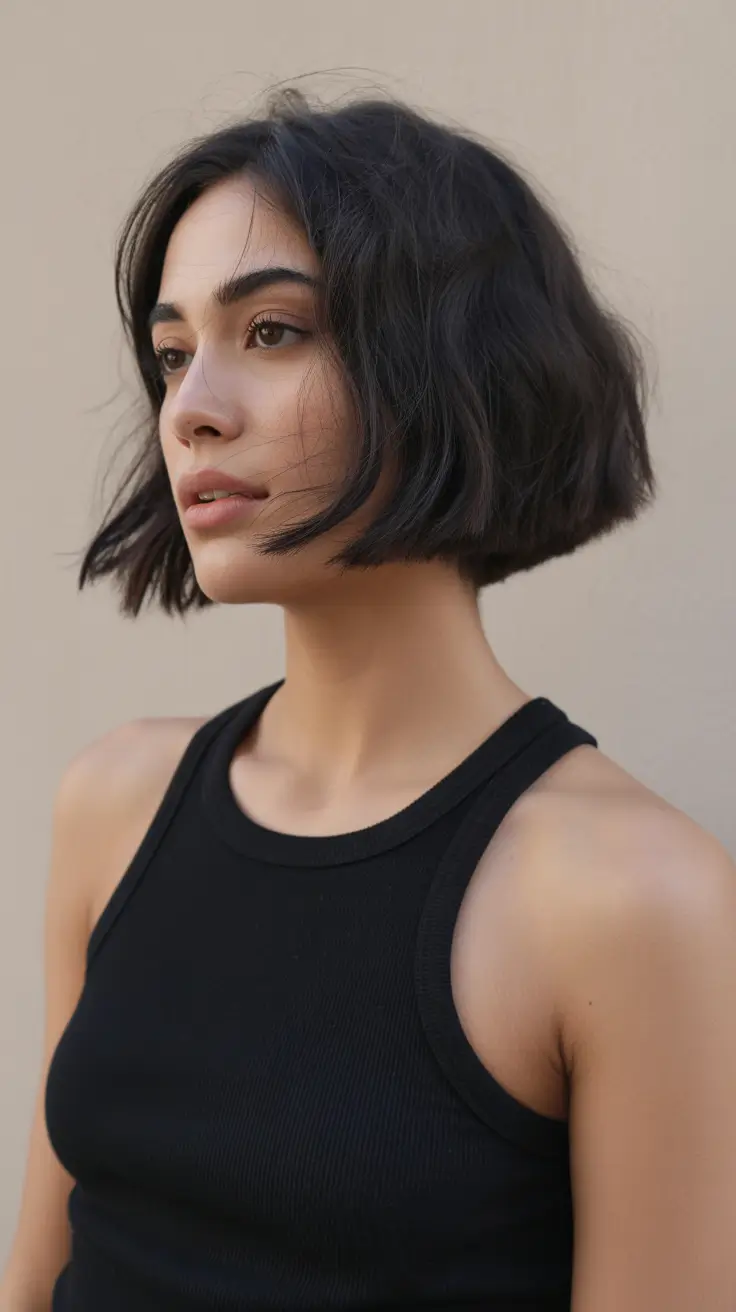 summer haircut ideas short Textured French Bob With Natural Movement