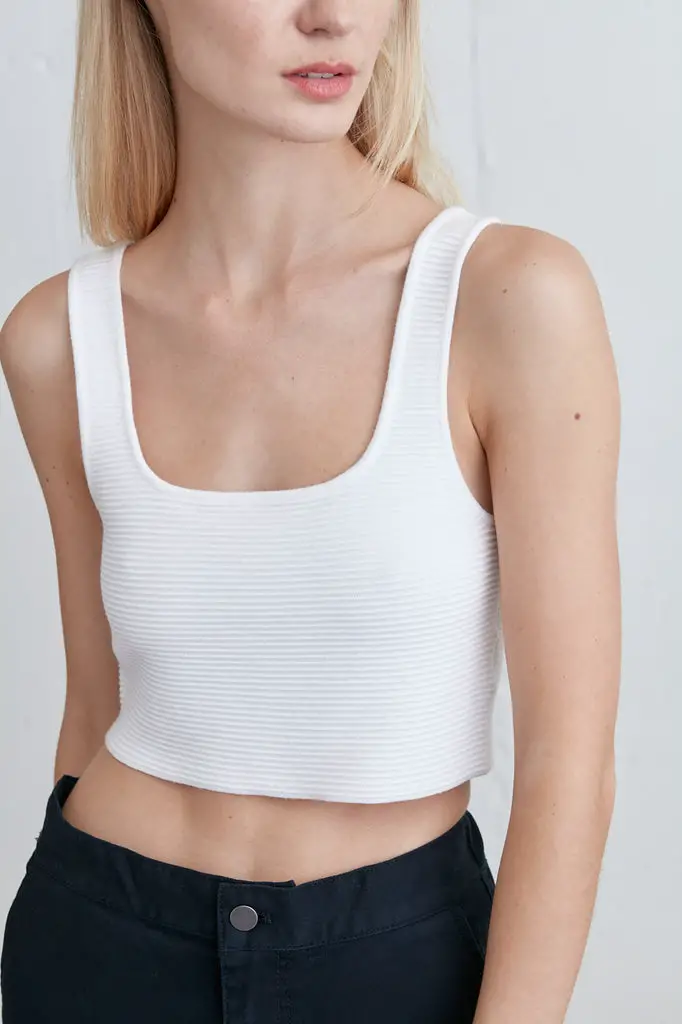 Oak + Fort Square Neck Knit Tank