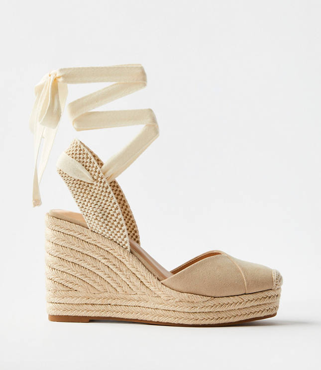 Loft Women's Lace Up Espadrille Wedge