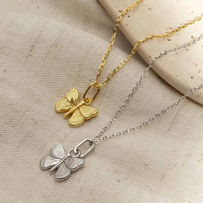 accessory 14K Gold Butterfly Choker Necklace Etsy - BABEINA $24.75