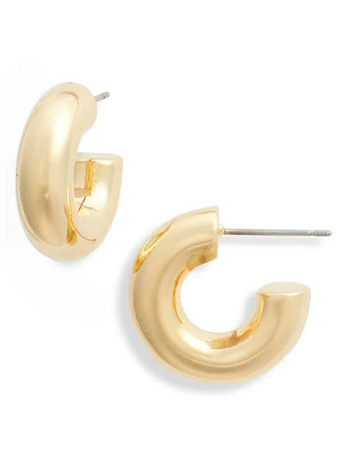 accessory 14K Gold Plated Demi Fine Chunky Hoop Earrings Nordstrom $45