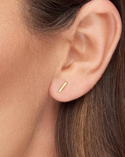 accessory 925 Sterling Silver Minimal Geometric Bar Stud Earrings Etsy - MondayMonarch $29