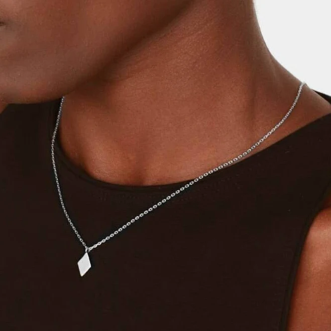 accessory 925 Sterling Silver Minimal Geometry Necklace Etsy - REDCHERRYBLVD $33.95