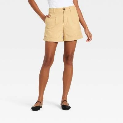 shorts A New Day Women's High-Rise Tailored Linen Shorts Target $18