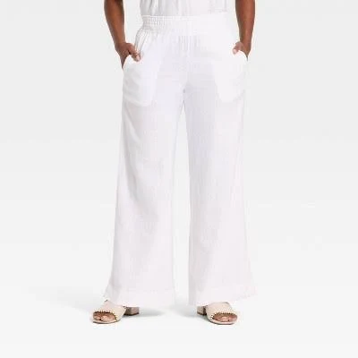 pants A New Day Women's Linen Wide Leg Pants Target $30