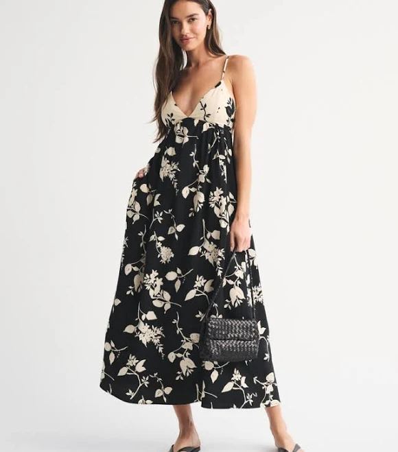 dress Abercrombie & Fitch Women's Bra-Free Clasp-Back Flowy Maxi Dress Abercrombie & Fitch $96
