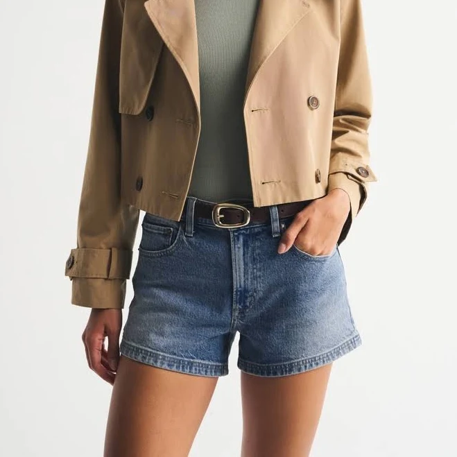 bottom Abercrombie & Fitch Women's High Rise 90s Cutoff Shorts Abercrombie & Fitch $65