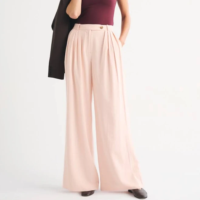 bottom Abercrombie & Fitch Women's High Rise Crepe Palazzo Pants Abercrombie & Fitch $59.99