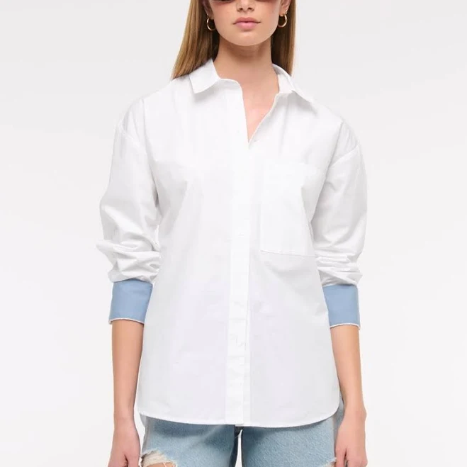 shirt Abercrombie & Fitch Women's Oversized Poplin Shirt Abercrombie & Fitch $60
