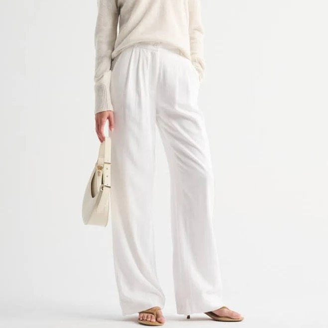 pants Abercrombie & Fitch Women's Sloane Linen-Blend Wide Leg Pants Abercrombie & Fitch $90