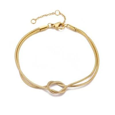 accessory Adornia Women's 18K Gold Plated Knotted Rope Chain Bracelet Target $16.97