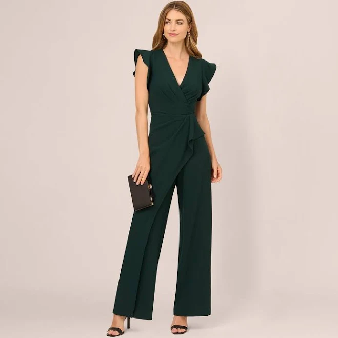 jumpsuit Adrianna Papell Women's Crepe Flutter Sleeve Overlay Jumpsuit Adrianna Papell $99.99