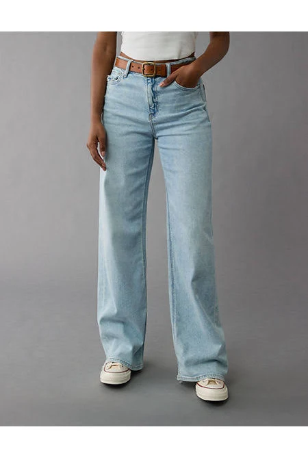 pants AE Dreamy Drape Stretch Super High-Waisted Baggy Wide-Leg Jean American Eagle Outfitters $44.96