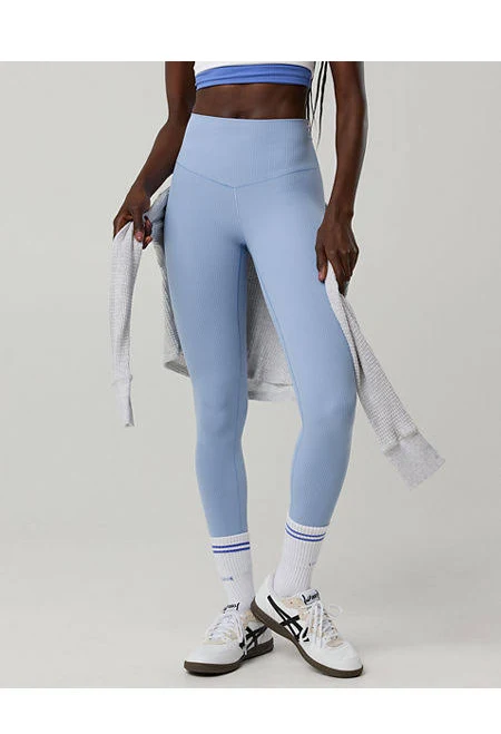 leggings Aerie Real Me Xtra High Waisted Ribbed Leggings Aerie $20