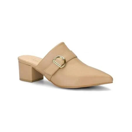 shoes Allegra K Women's Pointed Toe Chunky Heel Mules Walmart - Tasharina Corp $47.99