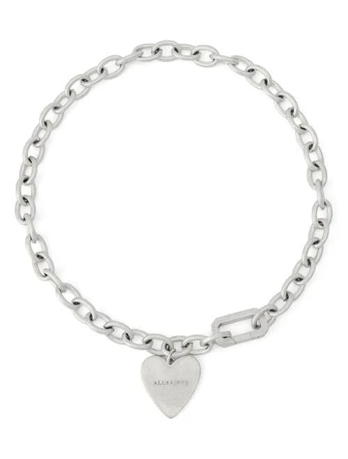 accessory Allsaints Women's Heart Charm Chunky Necklace Nordstrom $109