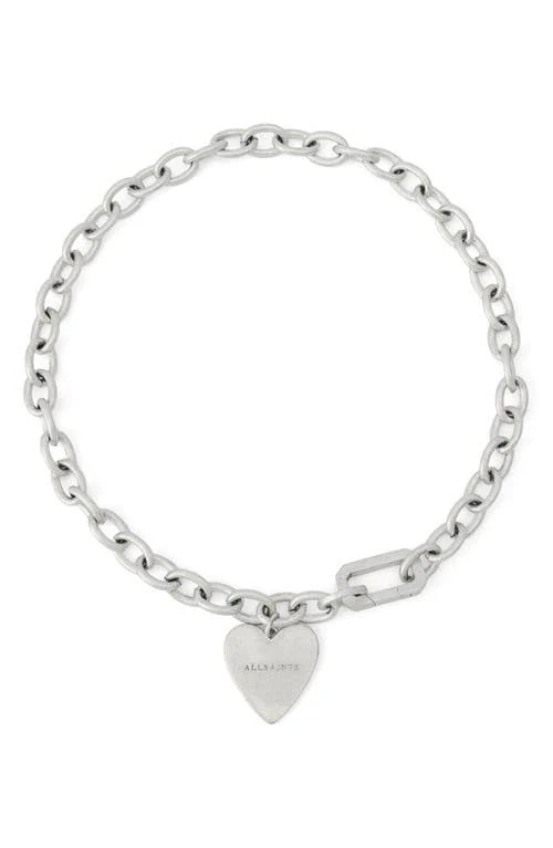 accessory Allsaints Women's Heart Charm Chunky Necklace Nordstrom $109