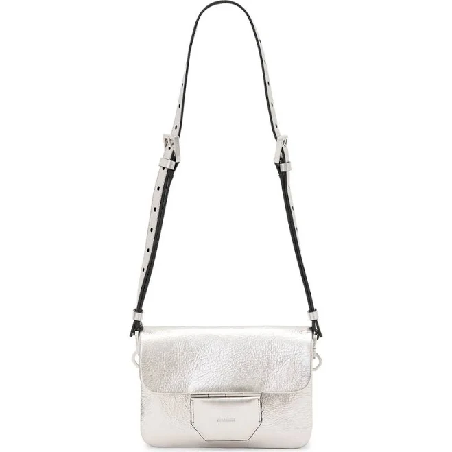 bag Allsaints Women's Jupiter Metallic Leather Crossbody Bag Nordstrom $209.3