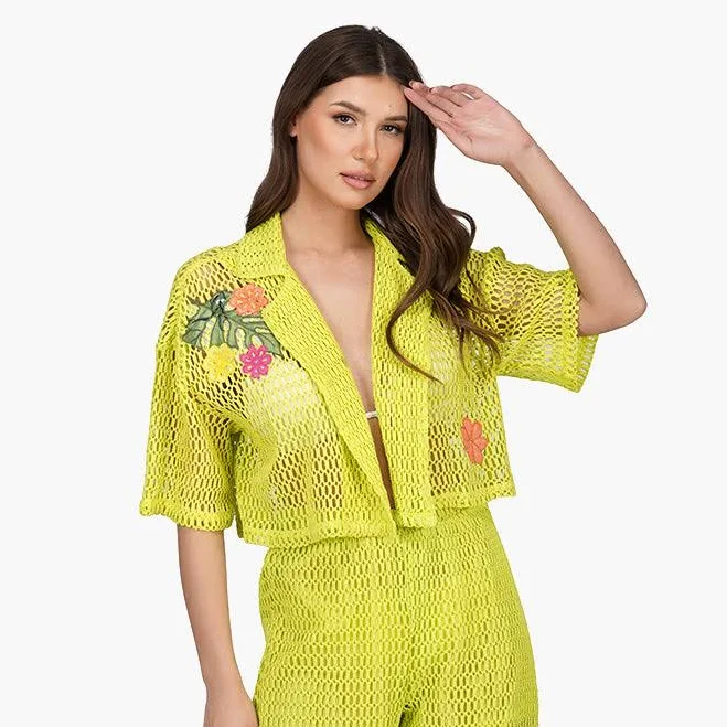 crop top America & Beyond Bianca Cropped Crochet Top America & Beyond $78