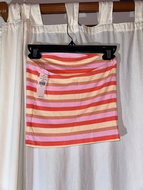 tube top American Eagle Pink, Orange, And Yellow Striped Tube Top Size Small eBay $8