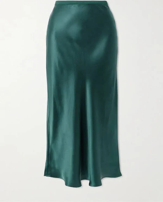 skirt Anine Bing Bar Silk-satin Midi Skirt - Women - Emerald Skirts - XXL NET-A-PORTER $210